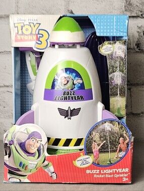 Toy Story 3 Buzz Lightyear Rocket Blast Sprinkler NIB Disney Pixar